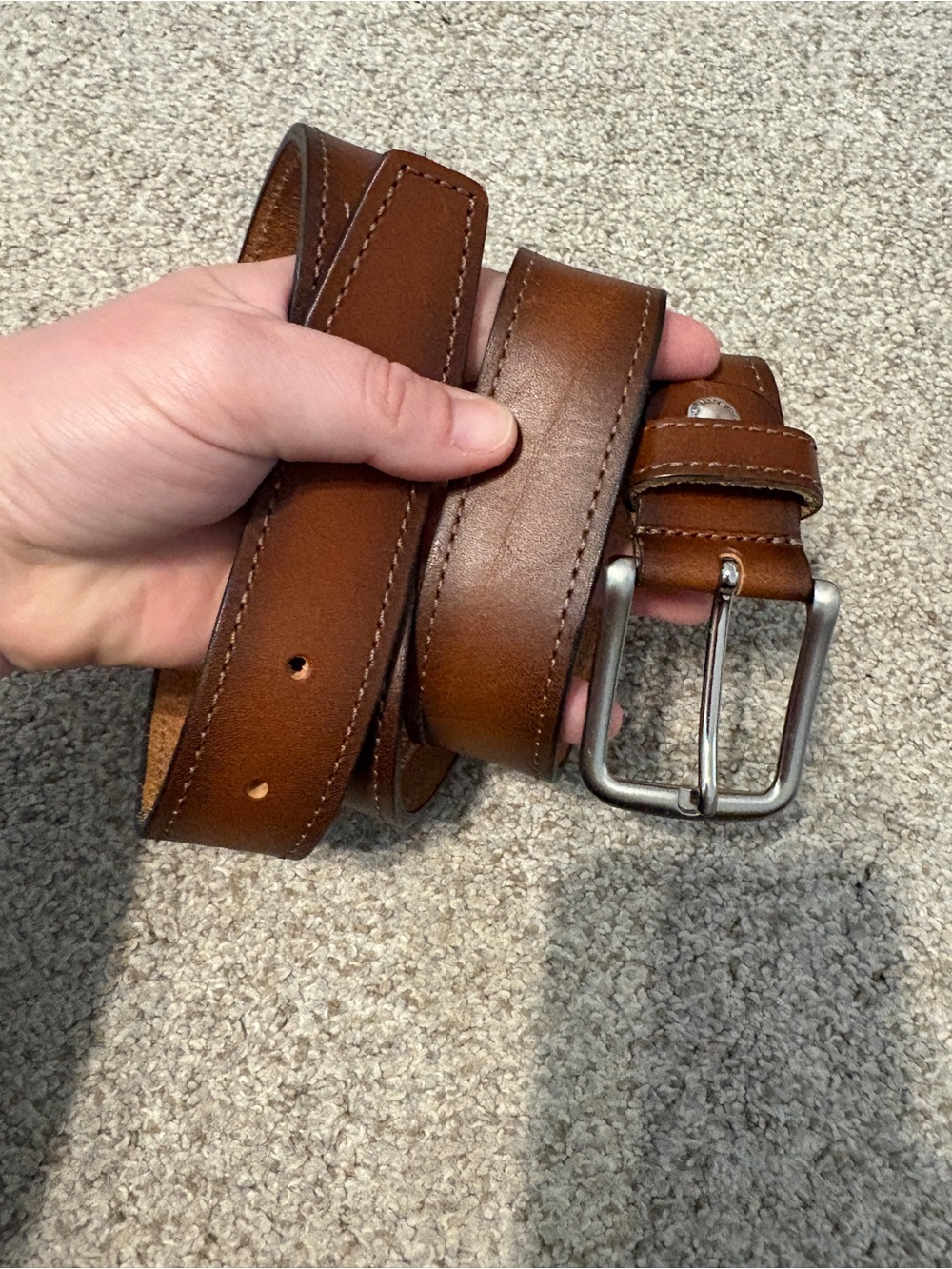 Genuine Italian leather belt Cinture D’Autore size 36/90 Brown